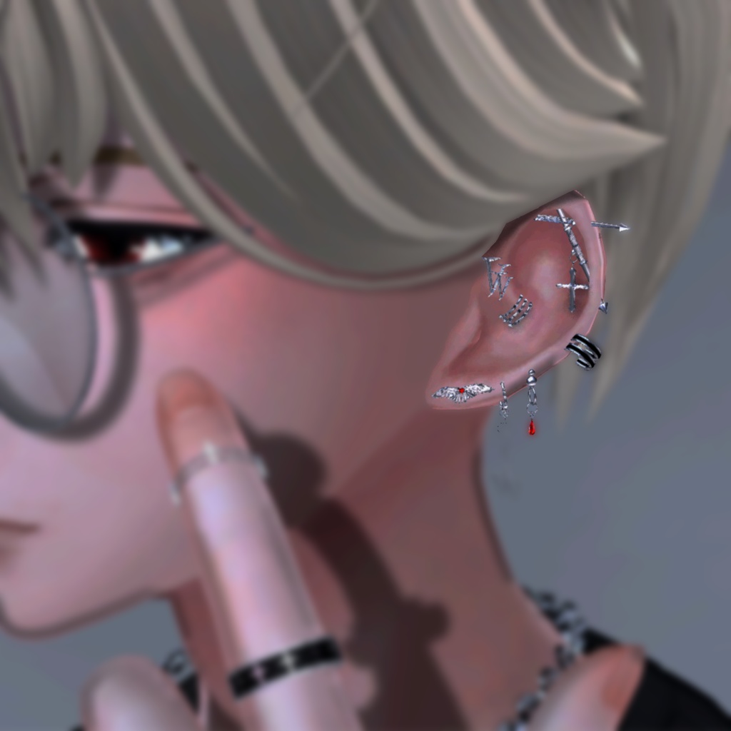 Gothicearring 3Color Set