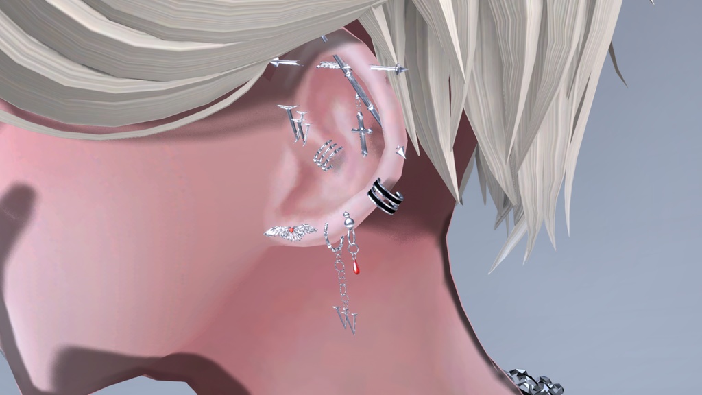 Gothicearring 3Color Set