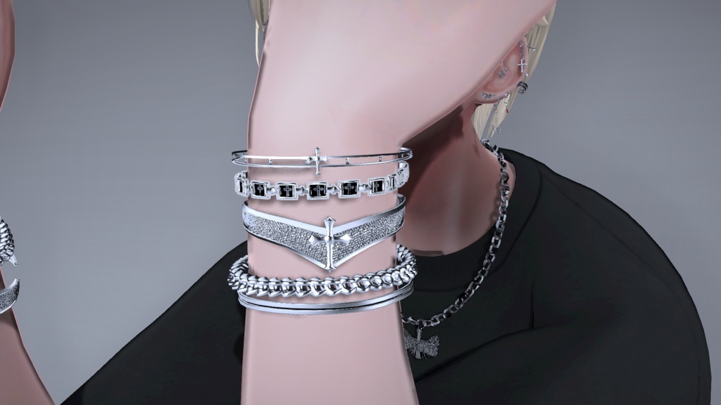 Gothic bracelet&Ring Set