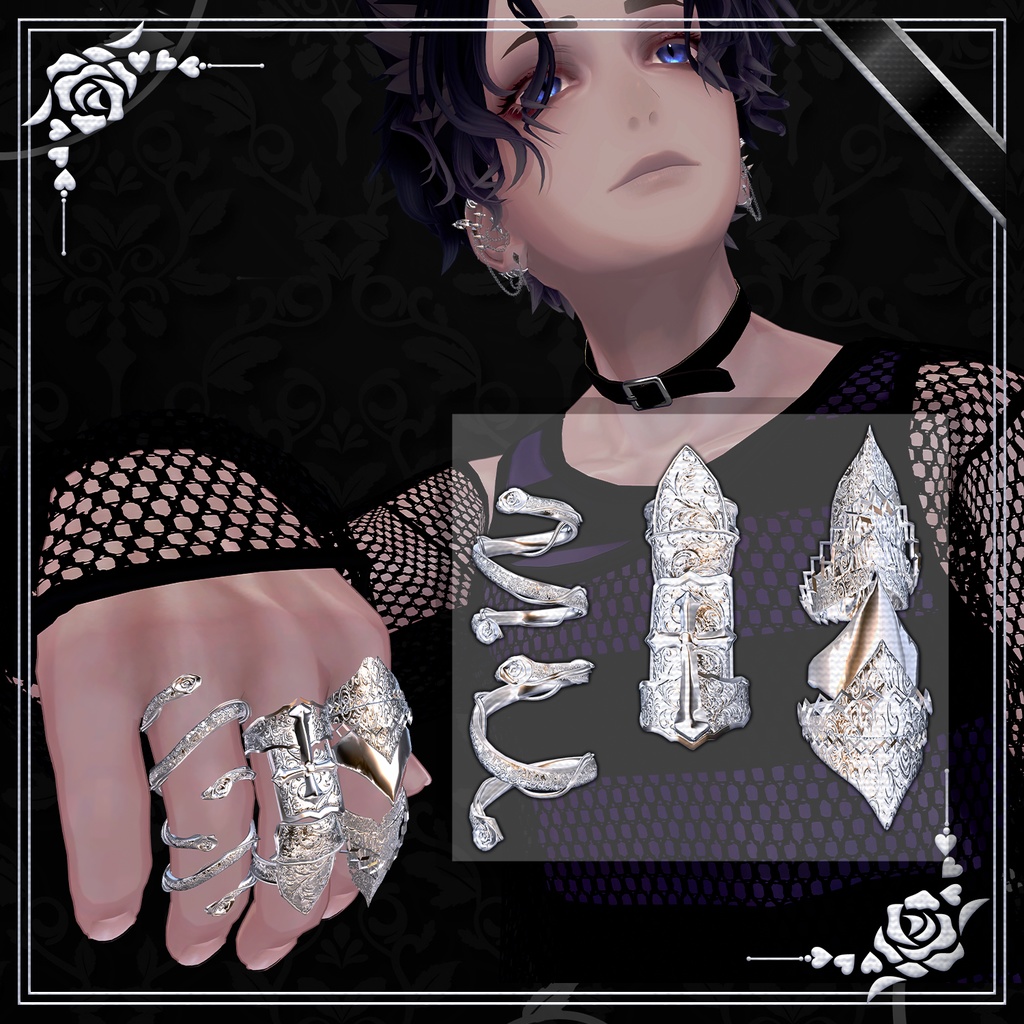 🛡️ Gothic Armor Ring Set - VavaMore 🛡️