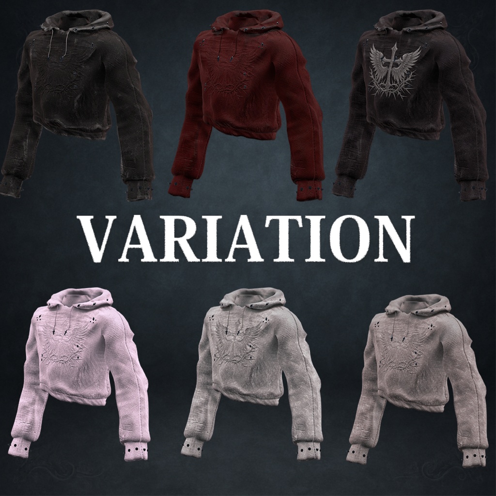 Damage Hoodie JEANS SET