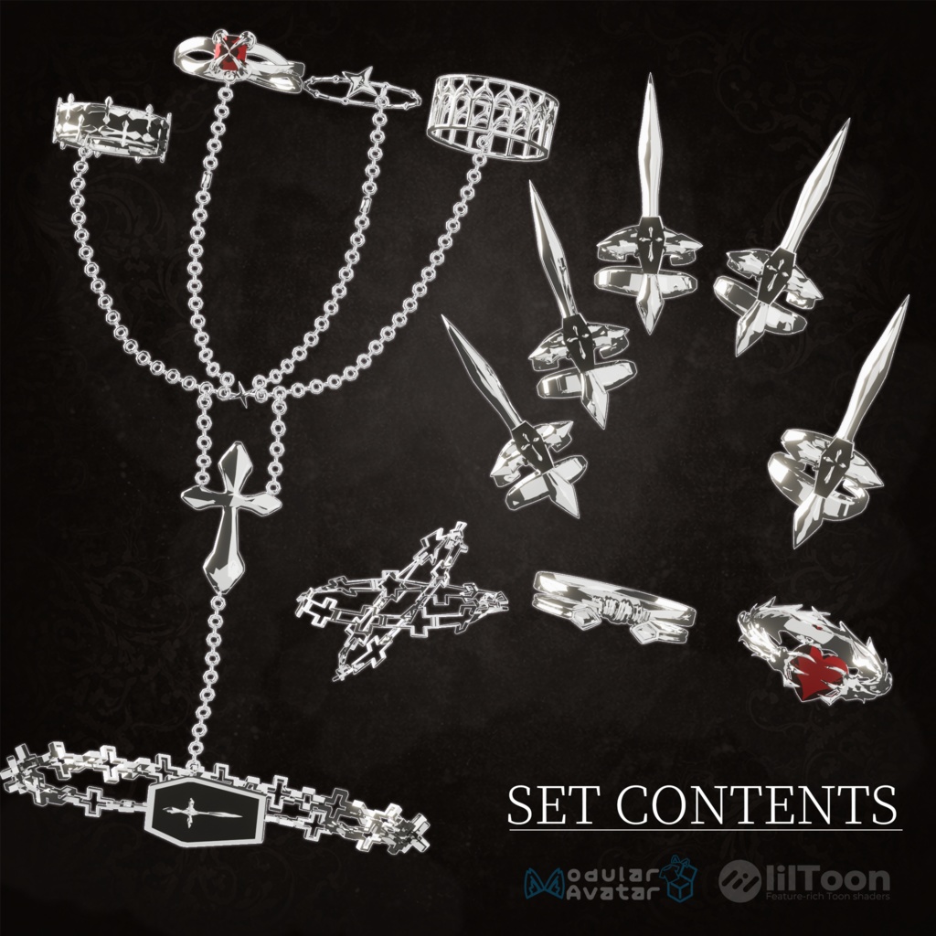 【新作】Gothic Slave Chain & Ring Set