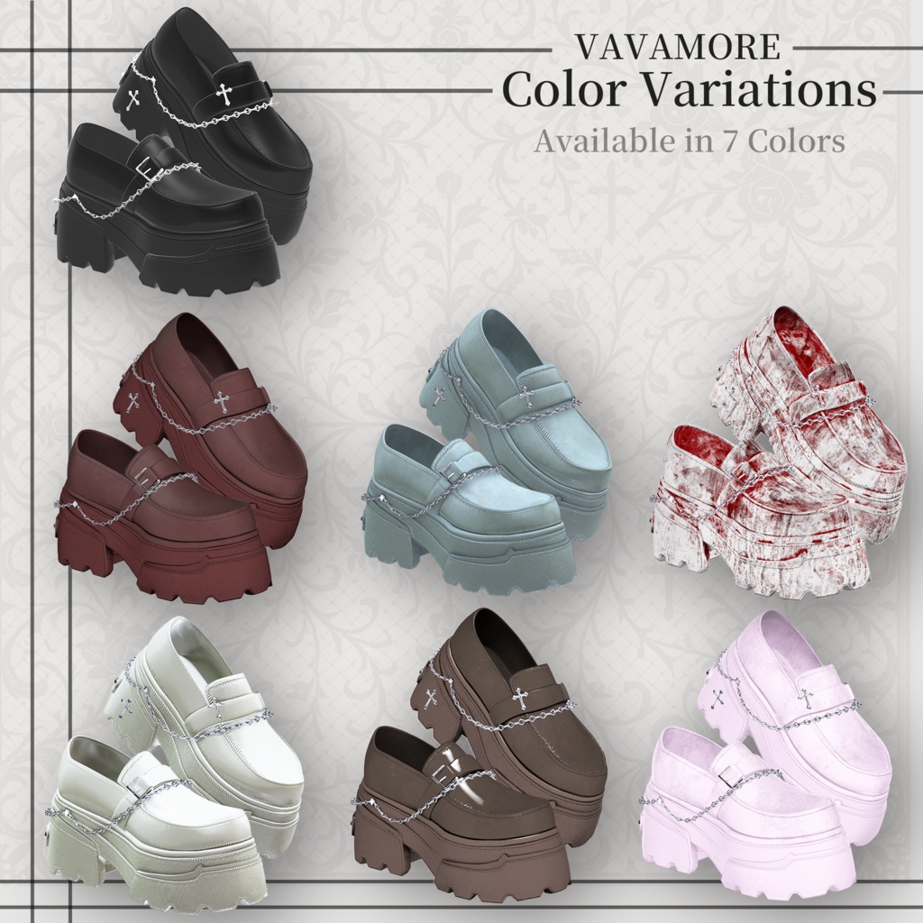 【発売SALE500円→フルパック一律300円】Gothic Chain Loafers