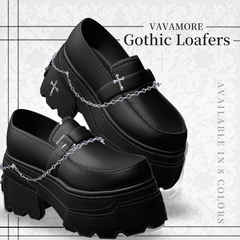 【発売SALE500円→フルパック一律300円】Gothic Chain Loafers