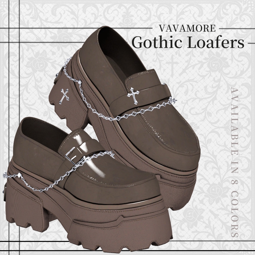 【発売SALE500円→フルパック一律300円】Gothic Chain Loafers