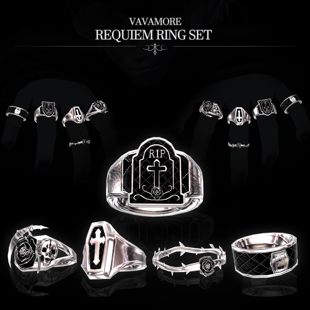 【10Avater対応】【24H Sale】Full ¥200 / Single ¥100-Requiem Ring Set