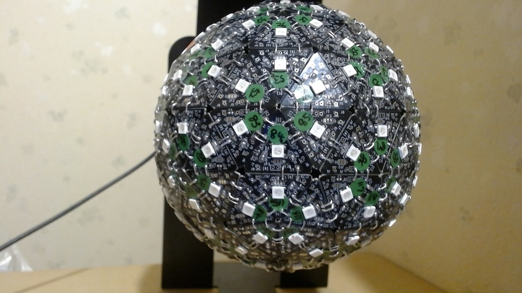 180面体球形LEDディスプレイ 基板セット