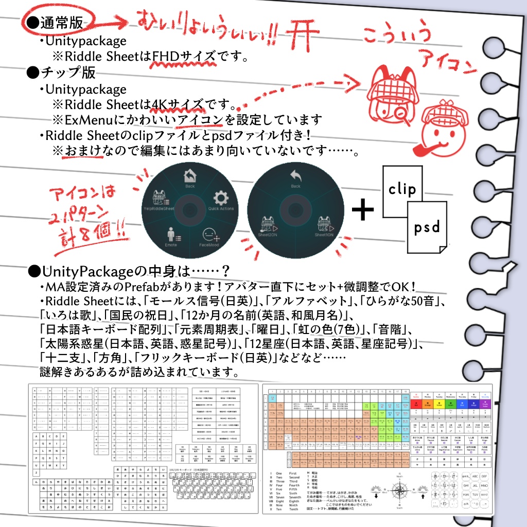 【Free/無料】Yelp Riddle Sheet【MA設定済み】