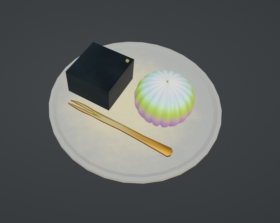 【3Dモデル/無料サンプル版有】和菓子セット(カスタム可能です☆)