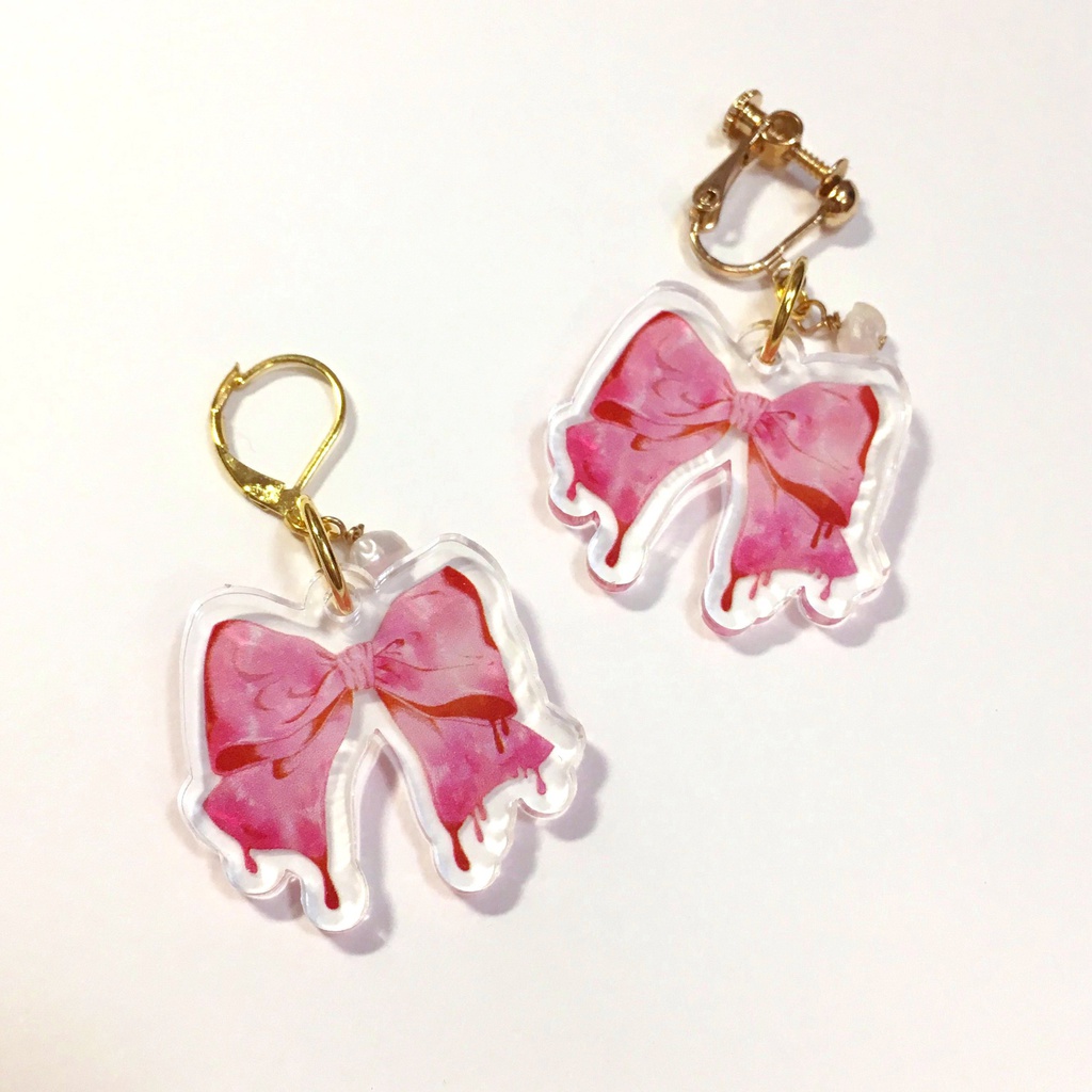 血みどろりぼんピアス/イヤリング
