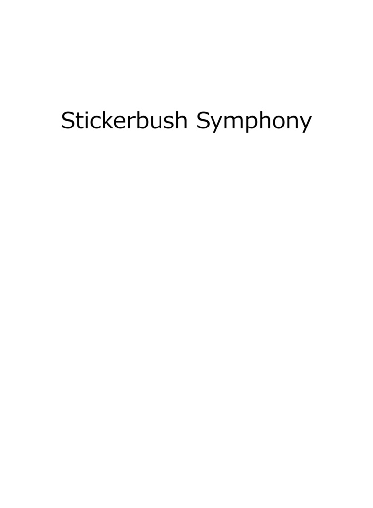 【Excel付】Stickerbush Symphony