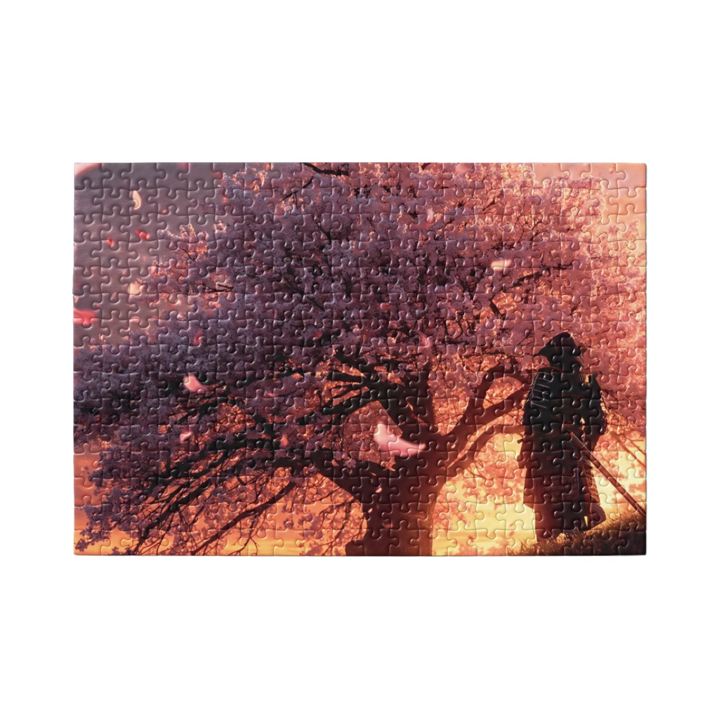 【高画質】桜と侍の幻想的な和風ジグソーパズル|日本の風景・インテリア