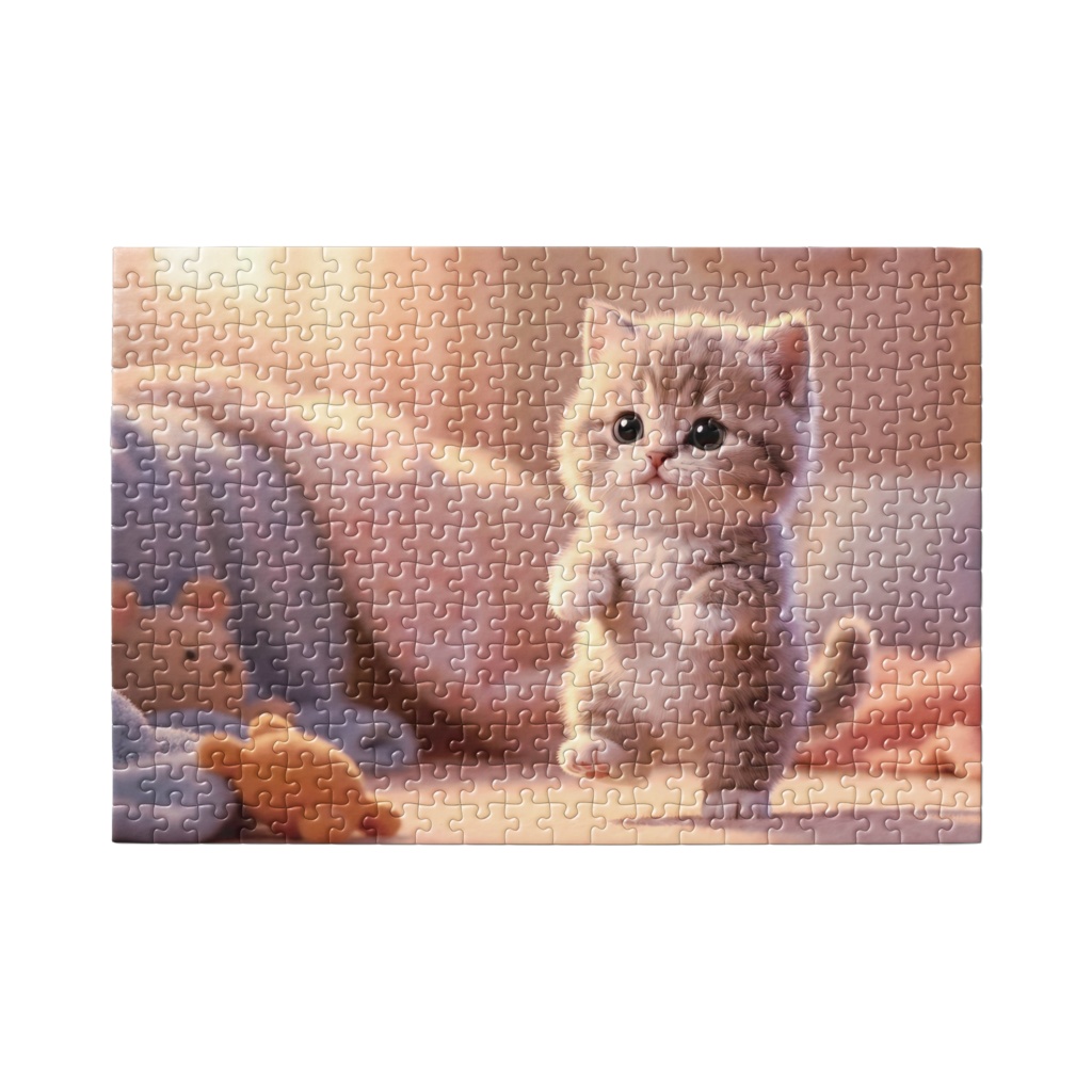 ちいさな勇気|立ち上がる子猫の癒しパズル