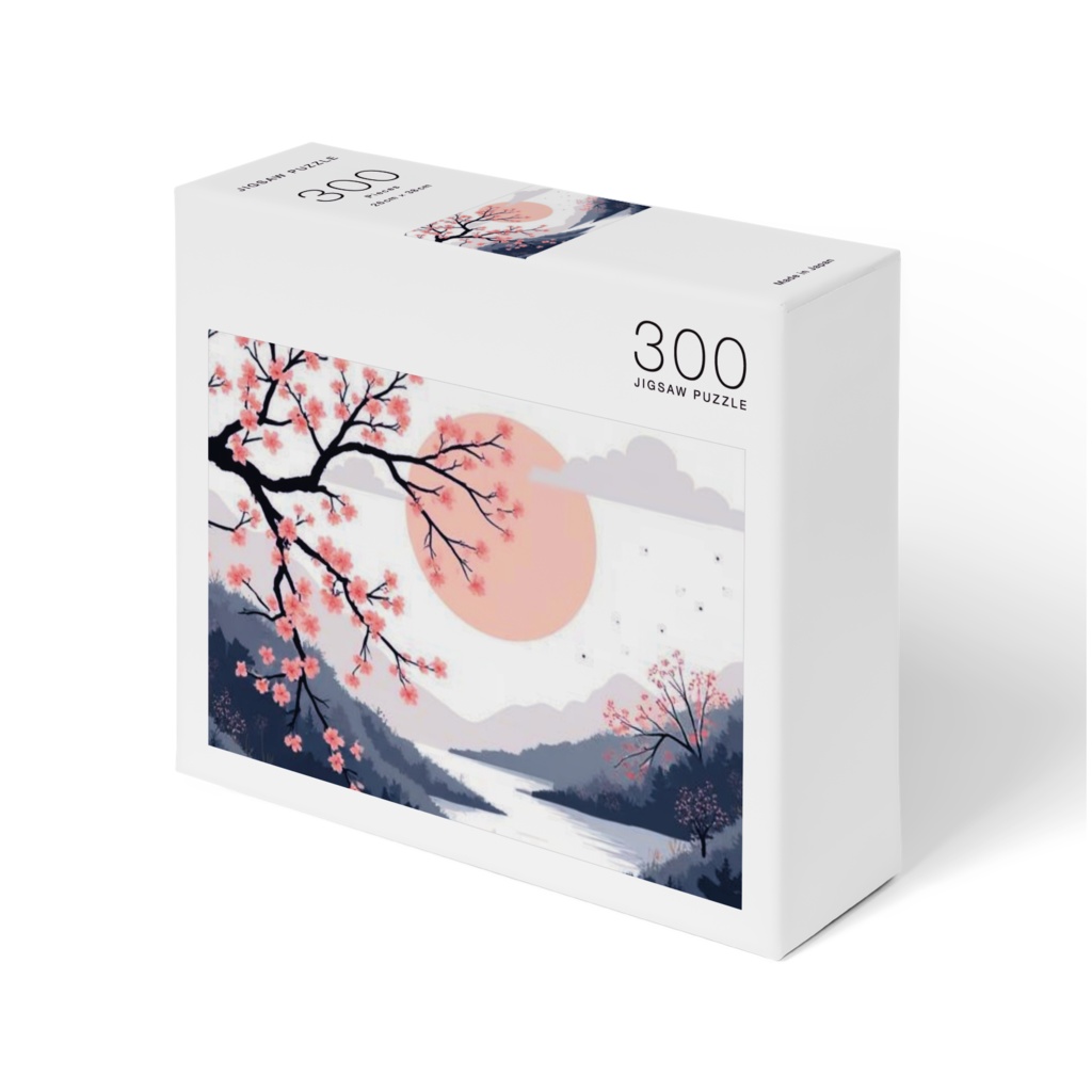 静かな川と桜 - 心を落ち着かせる禅パズル