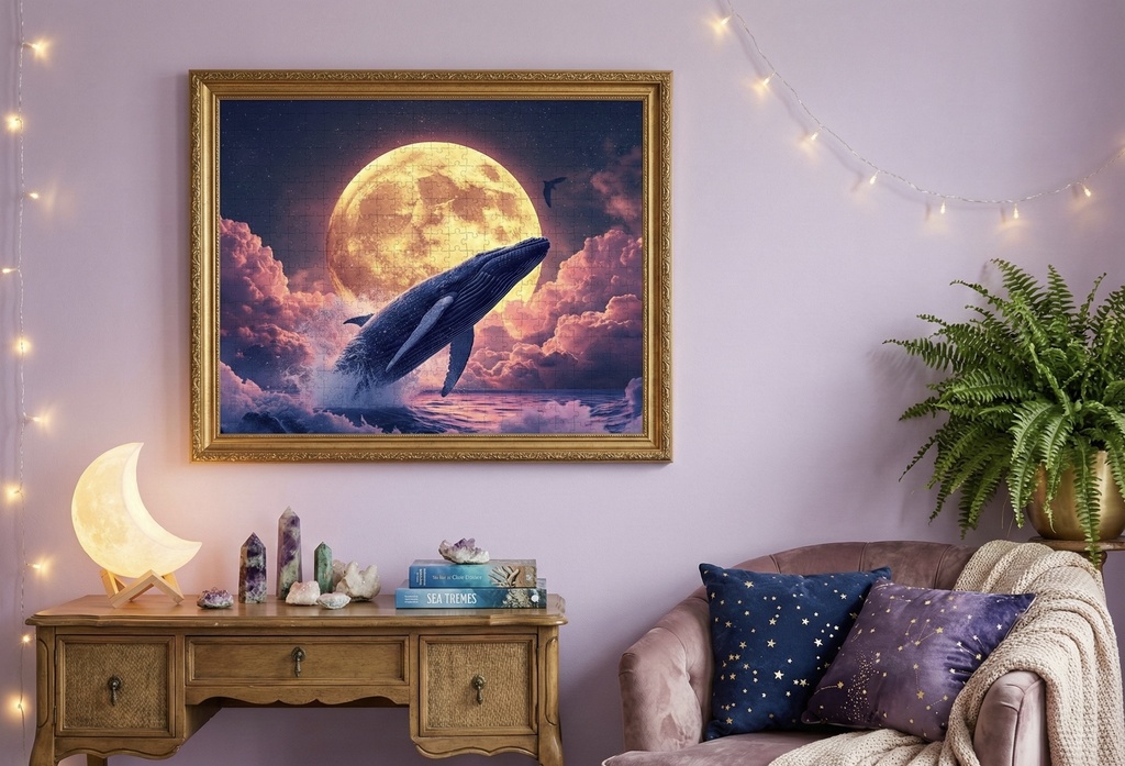 月夜を跳ねる星海のクジラ