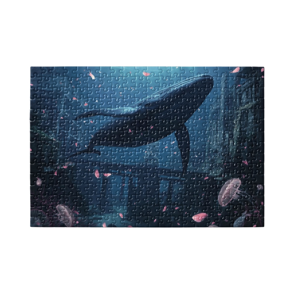 深海のクジラと桜吹雪