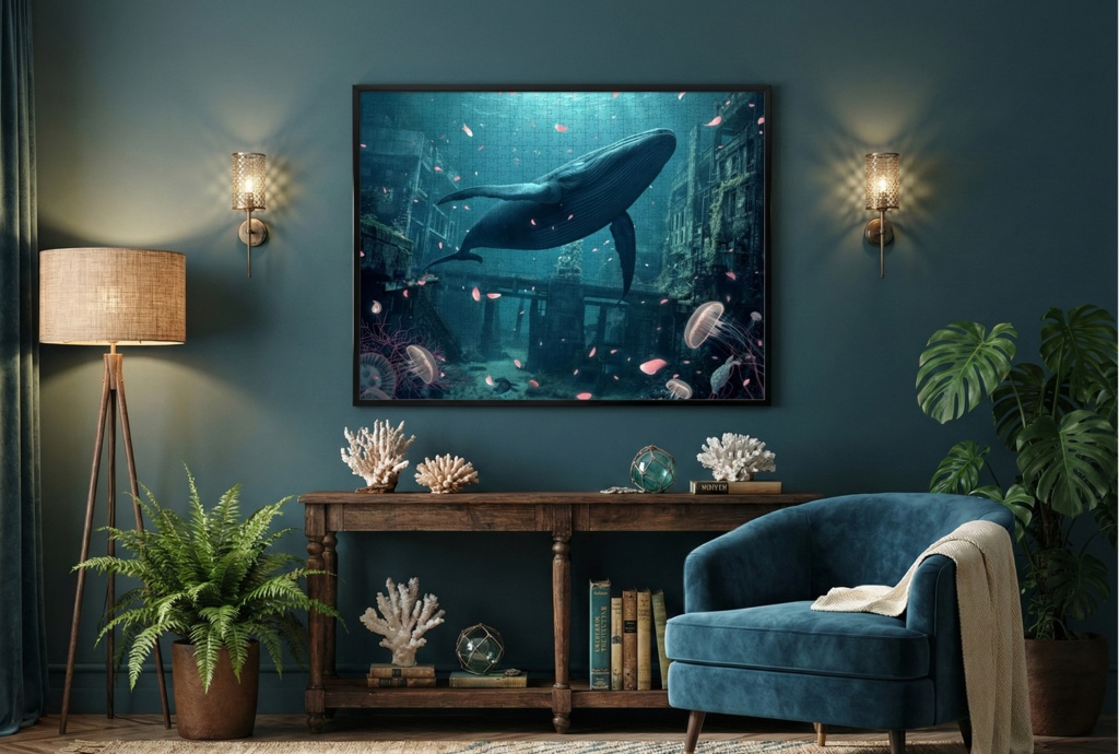 深海のクジラと桜吹雪