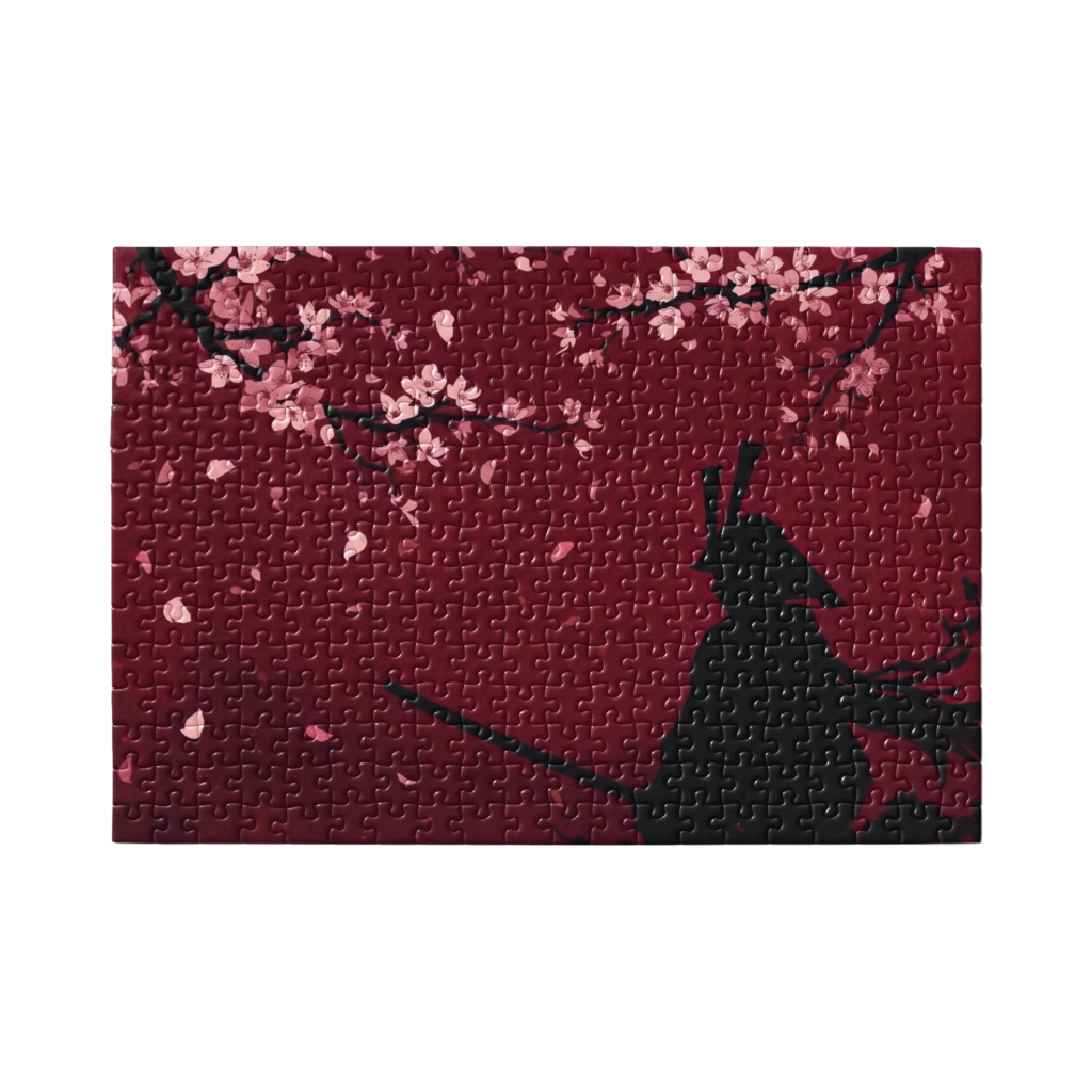 紅に染まる夜と桜の影