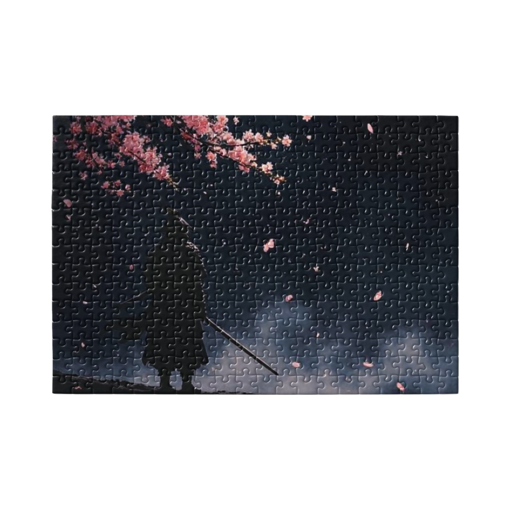 桜吹雪と月夜の剣士