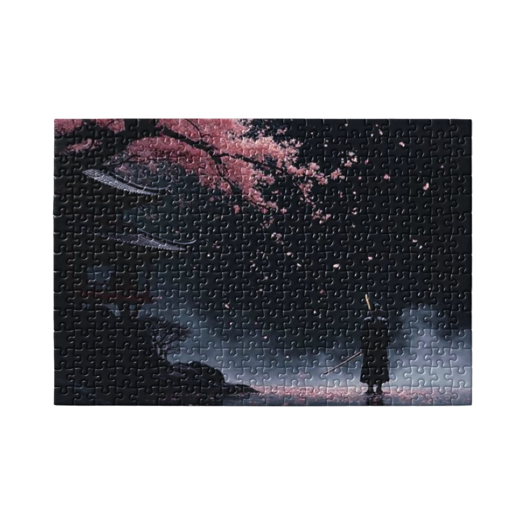 夜桜と水面の静寂