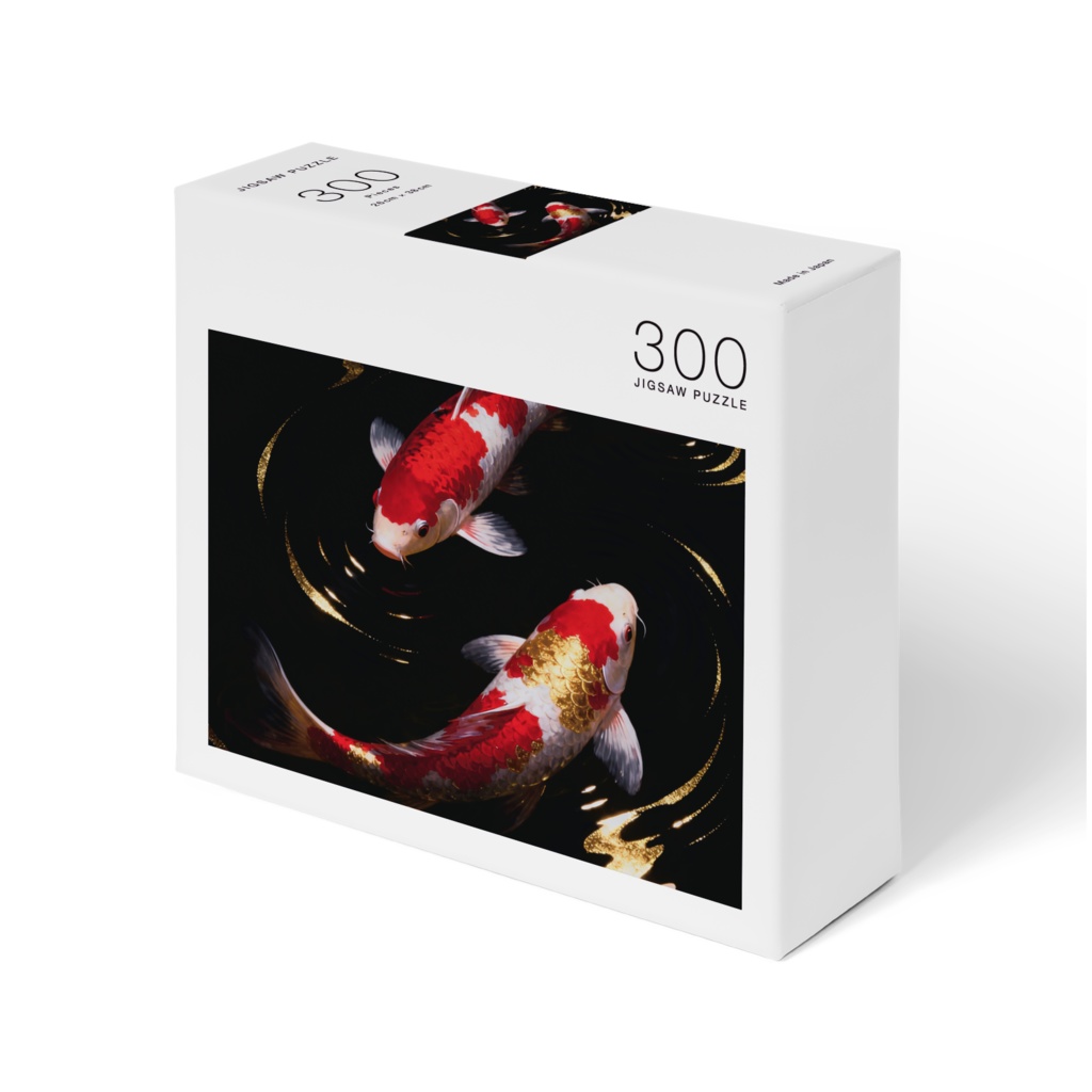 漆黒に浮かぶ錦鯉の舞