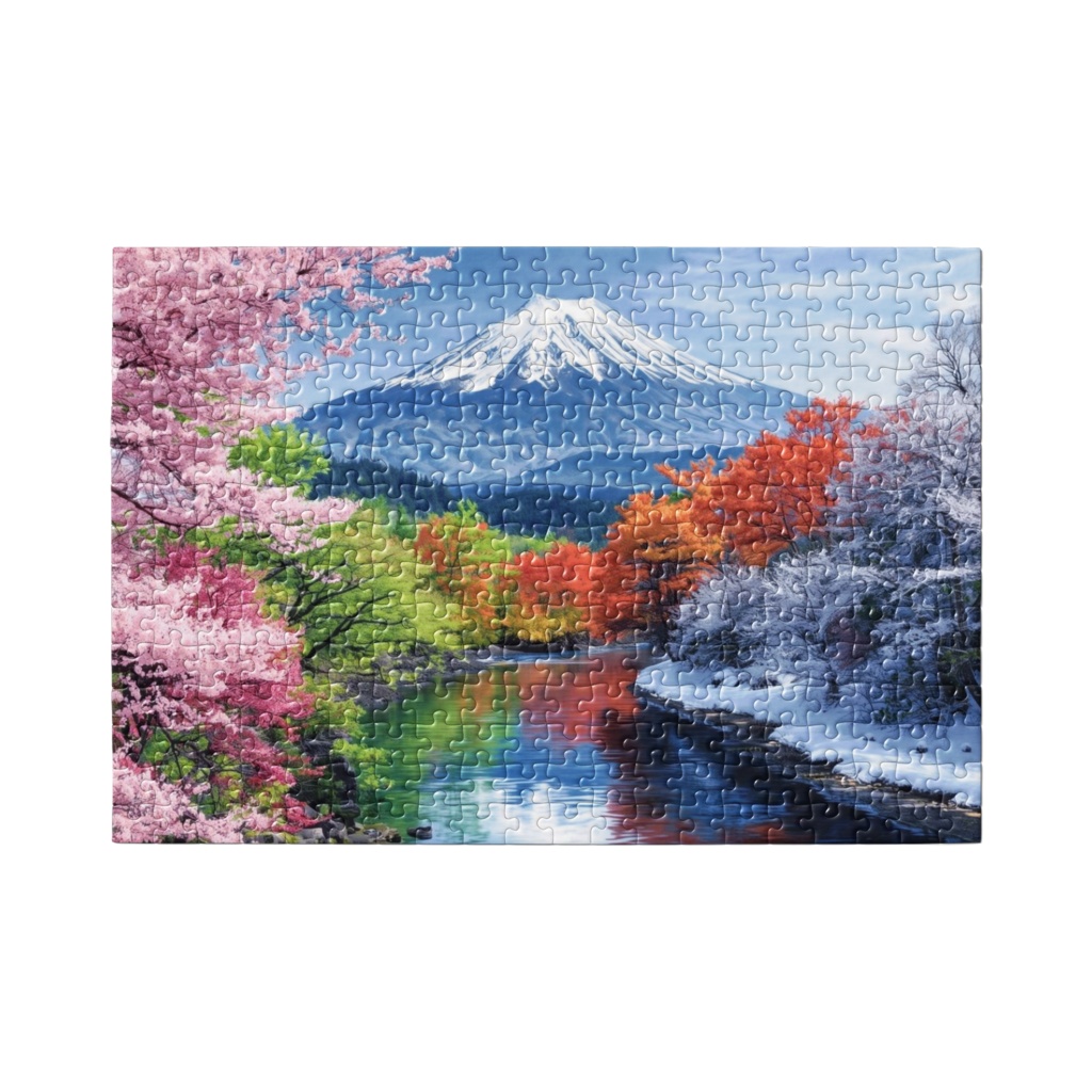 四季彩の霊峰富士と水鏡