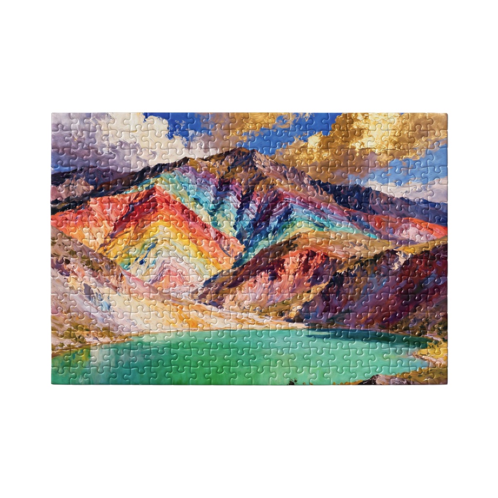 虹の峰とエメラルドの湖