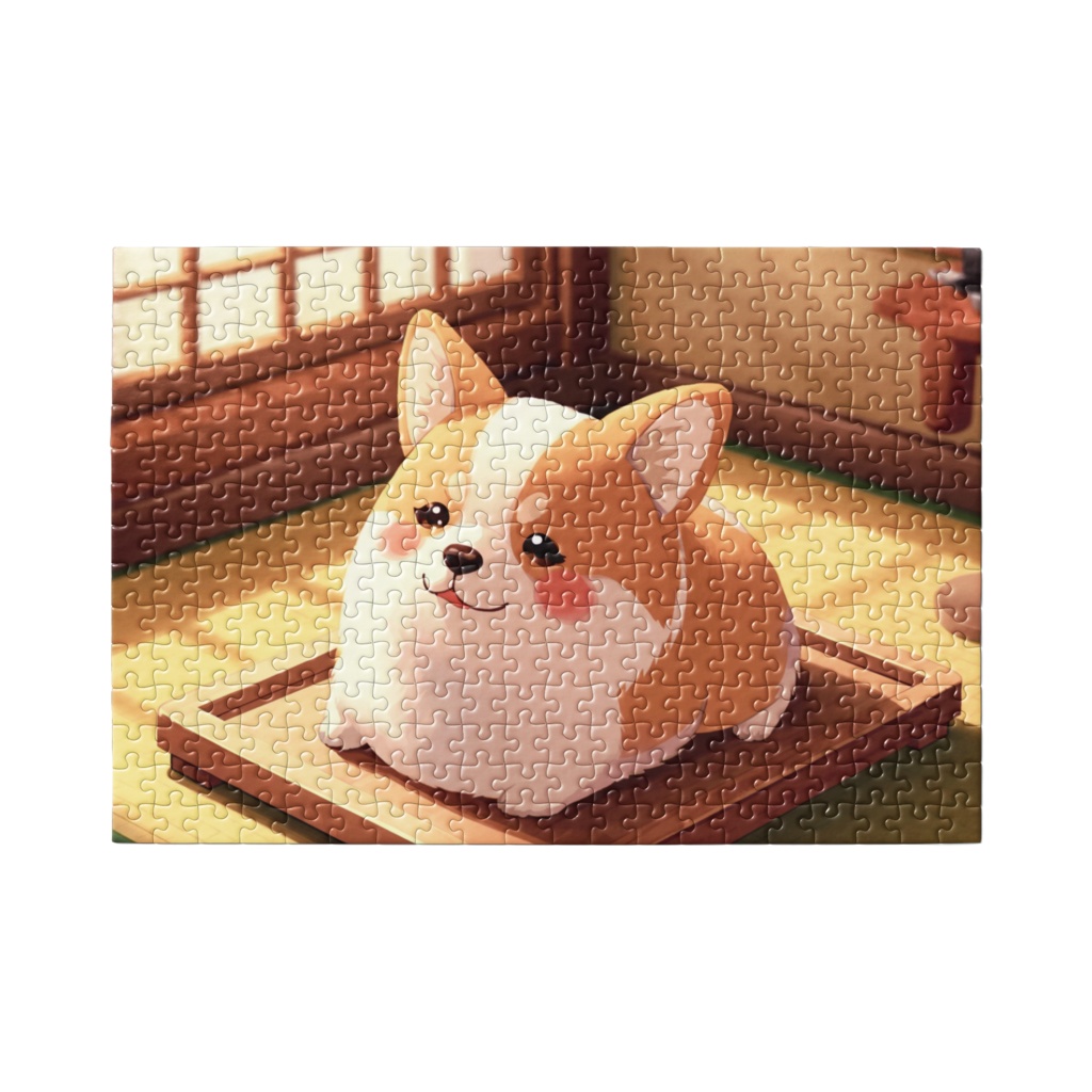 日だまりの和室とまあるい犬