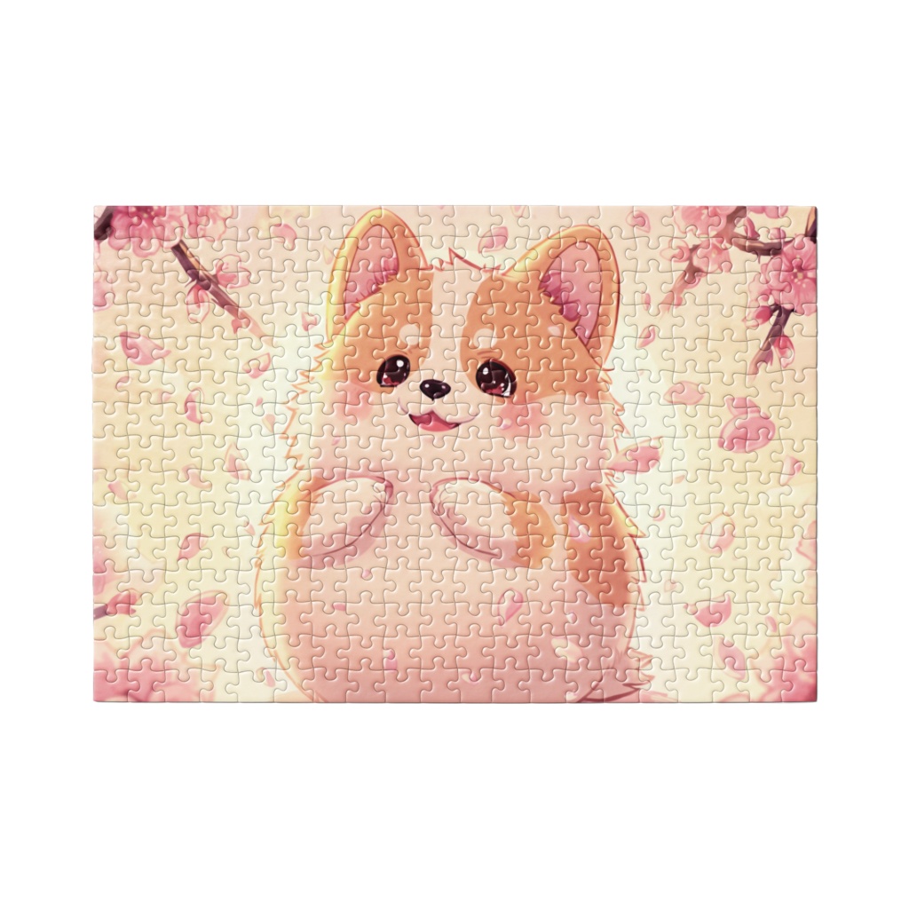 桜色に包まれて - ふっくらコーギーの春めくひととき