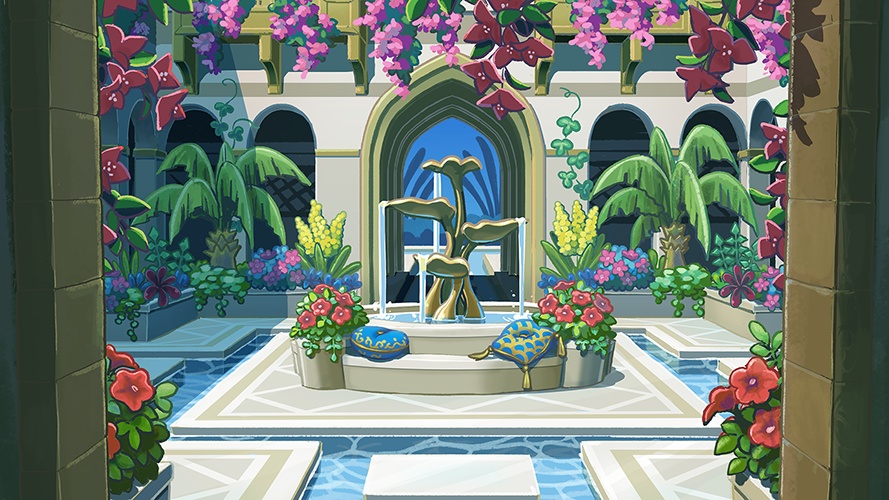 【背景素材】夏の庭園