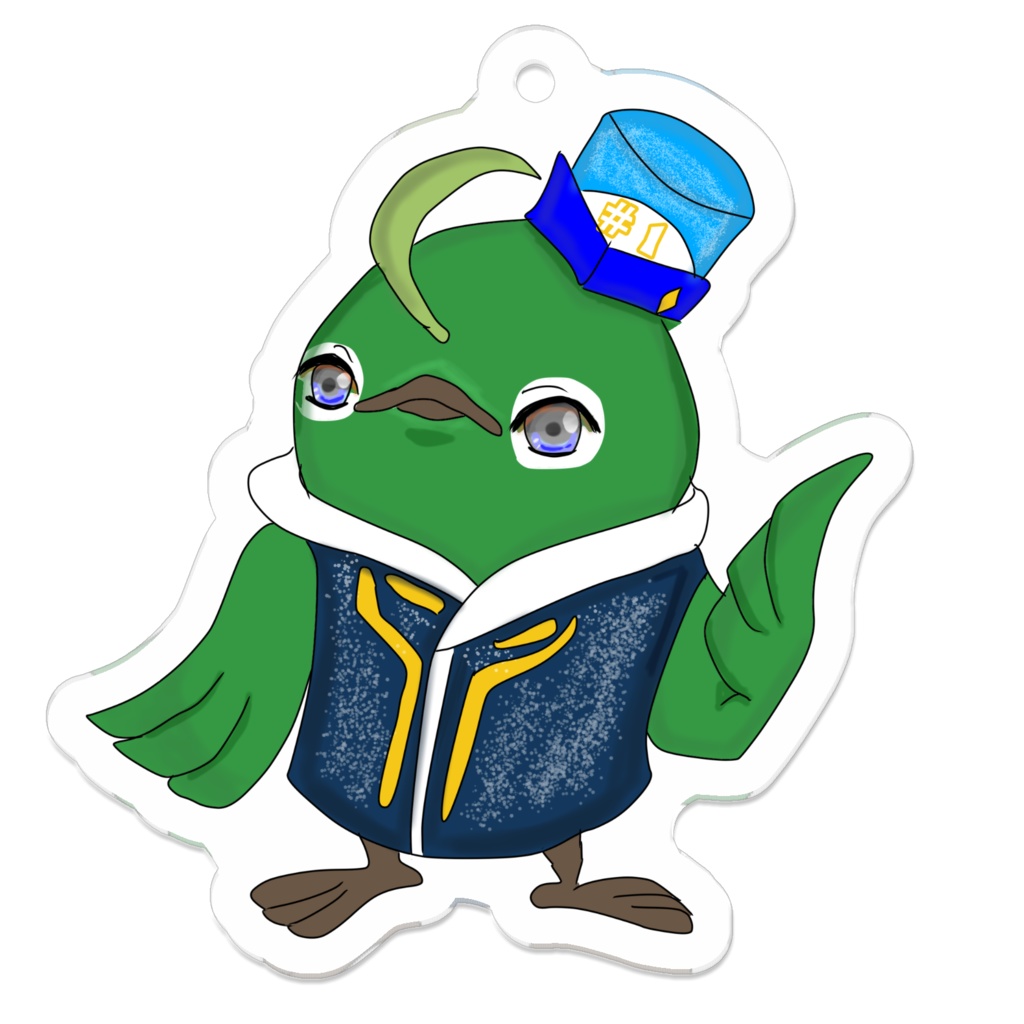 メジロのメジ子さんアクキー(あるひろVer)