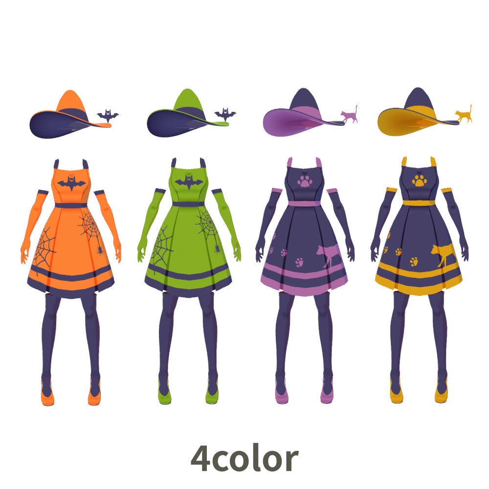 【VRoid】ハロウィン魔女セット halloween witch set