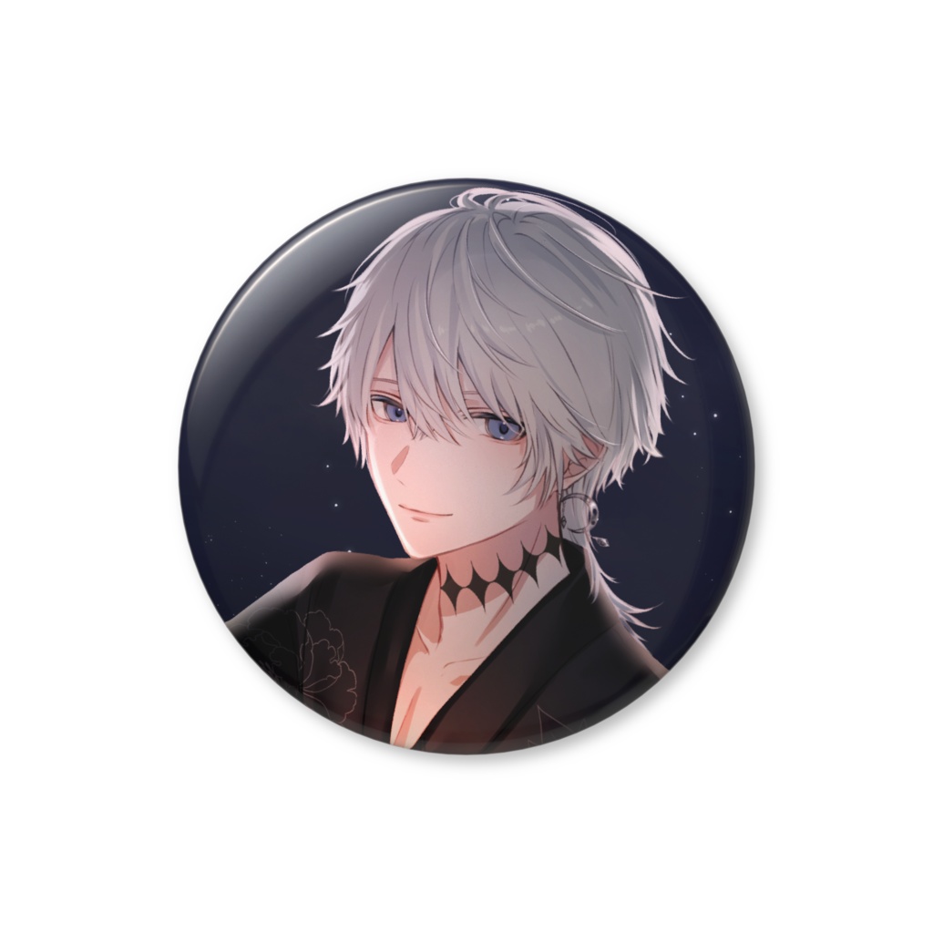凛月ウル白浴衣ver 缶バッジ-56mm