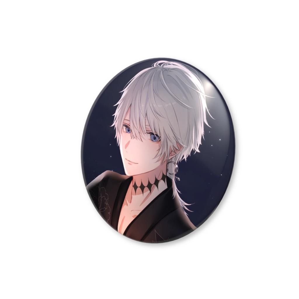 凛月ウル白浴衣ver 缶バッジ-56mm