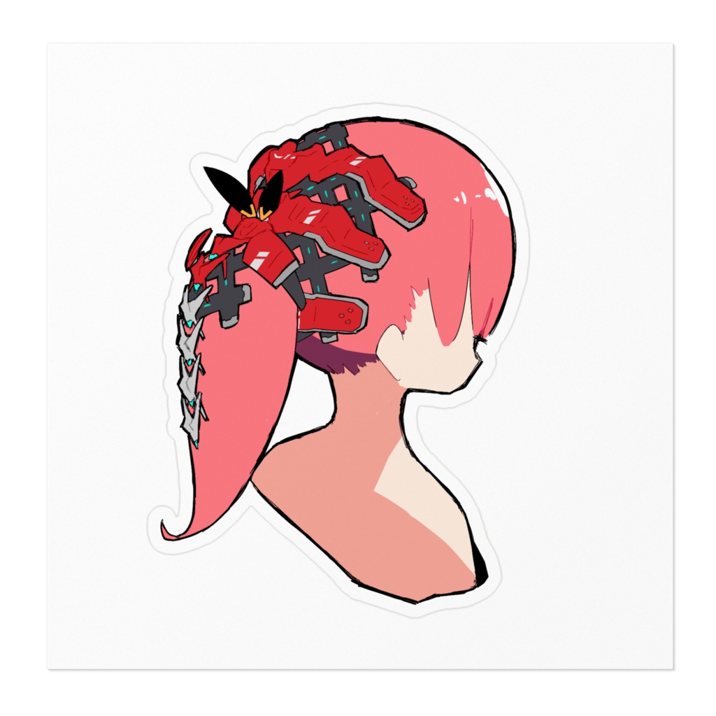 ポニテ外骨格 ステッカー