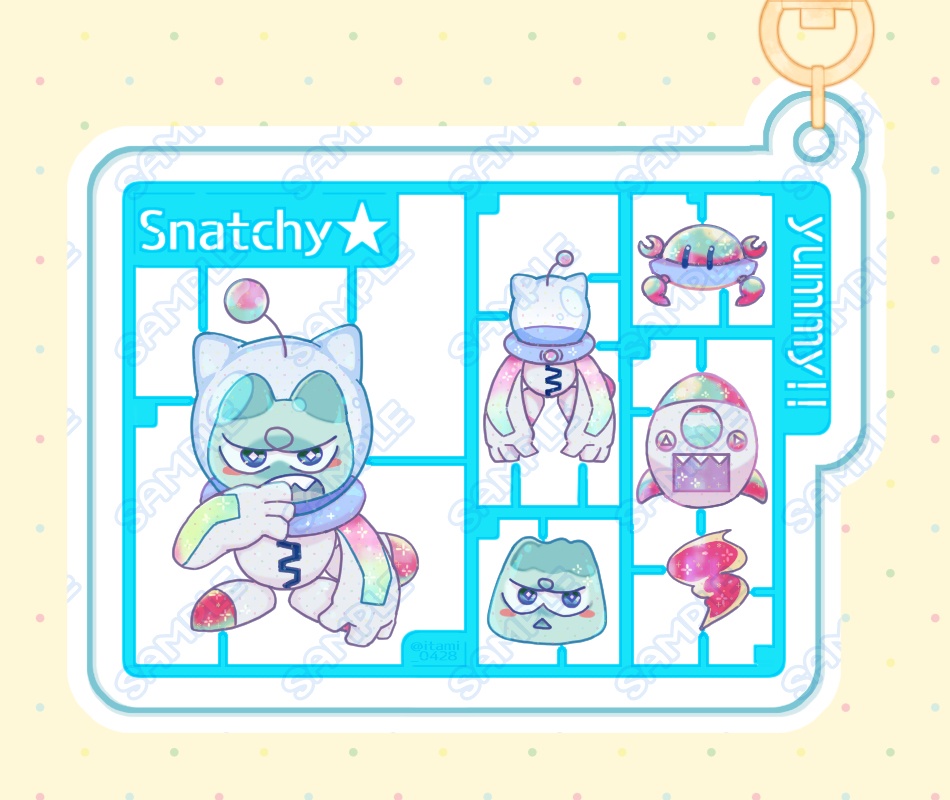 ヤミー★スナッチー　プラモ風アクリルキーホルダー