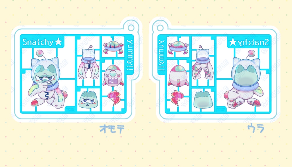 ヤミー★スナッチー プラモ風アクリルキーホルダー