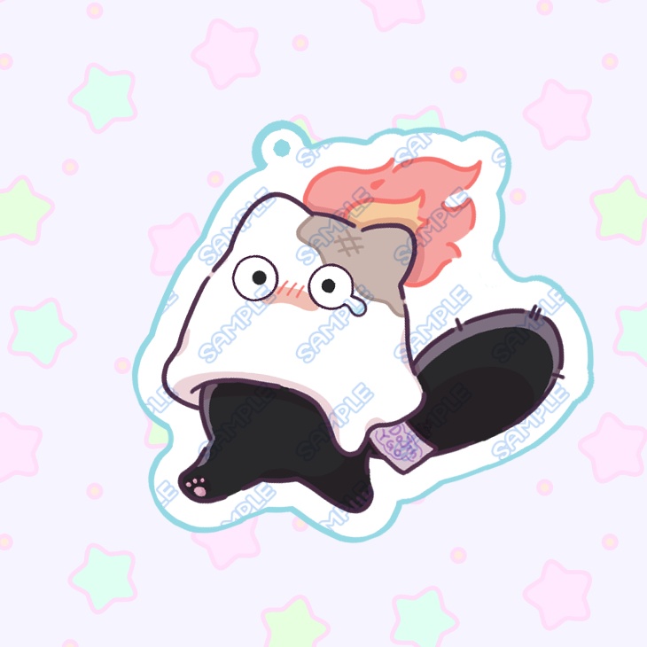 焼き マシュマオ☆ヤミー つながるオーロラアクリルキーホルダー