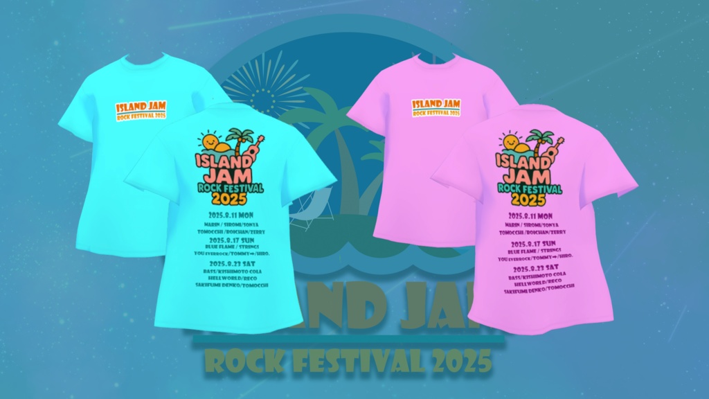 ISLAND JAM ROCK FESTIVAL 2025 フェスTシャツ【#VRoid】
