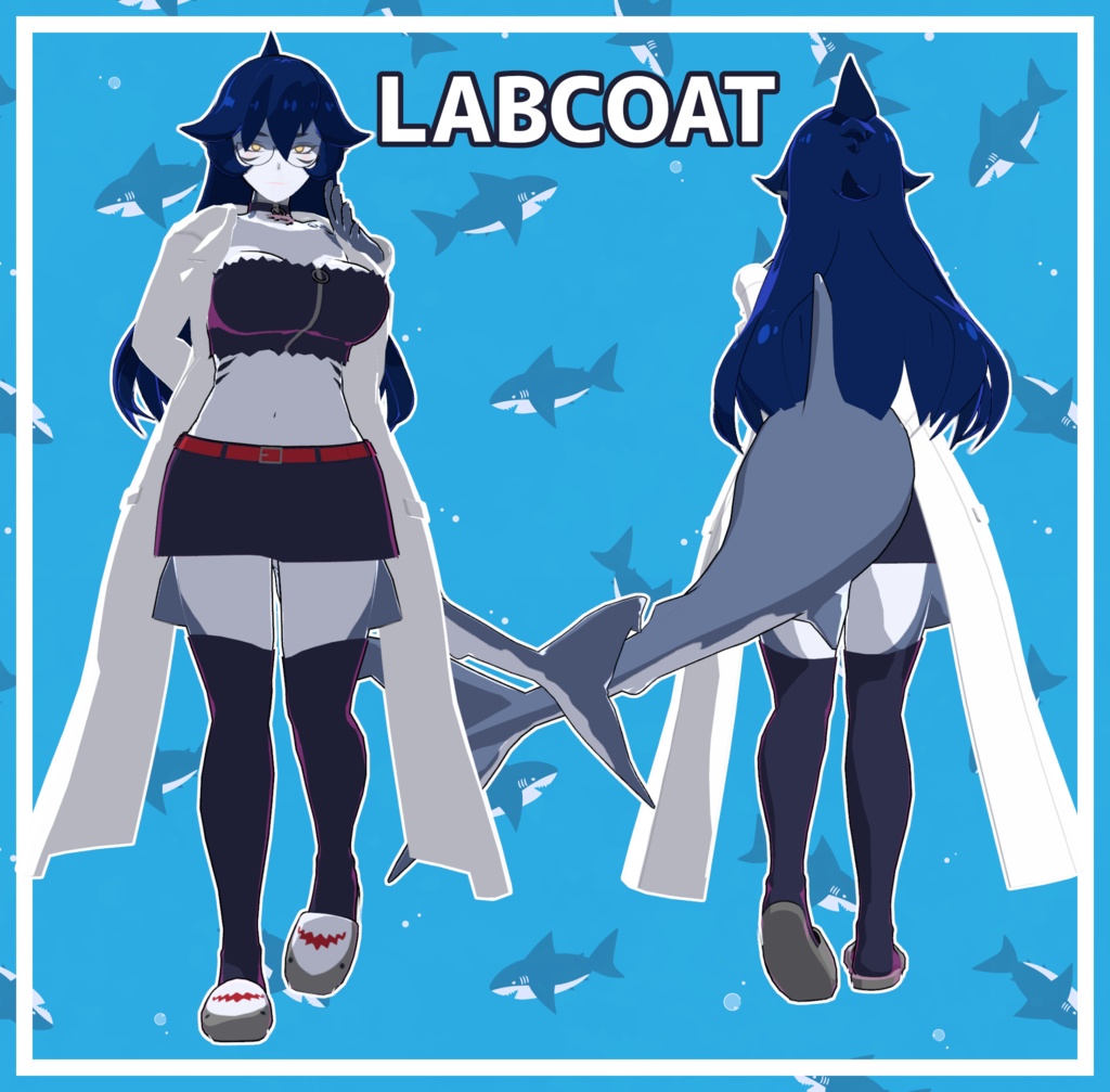 🦈VRC想定オリジナル3Dモデル「ふかみ-Hukami-」🦈