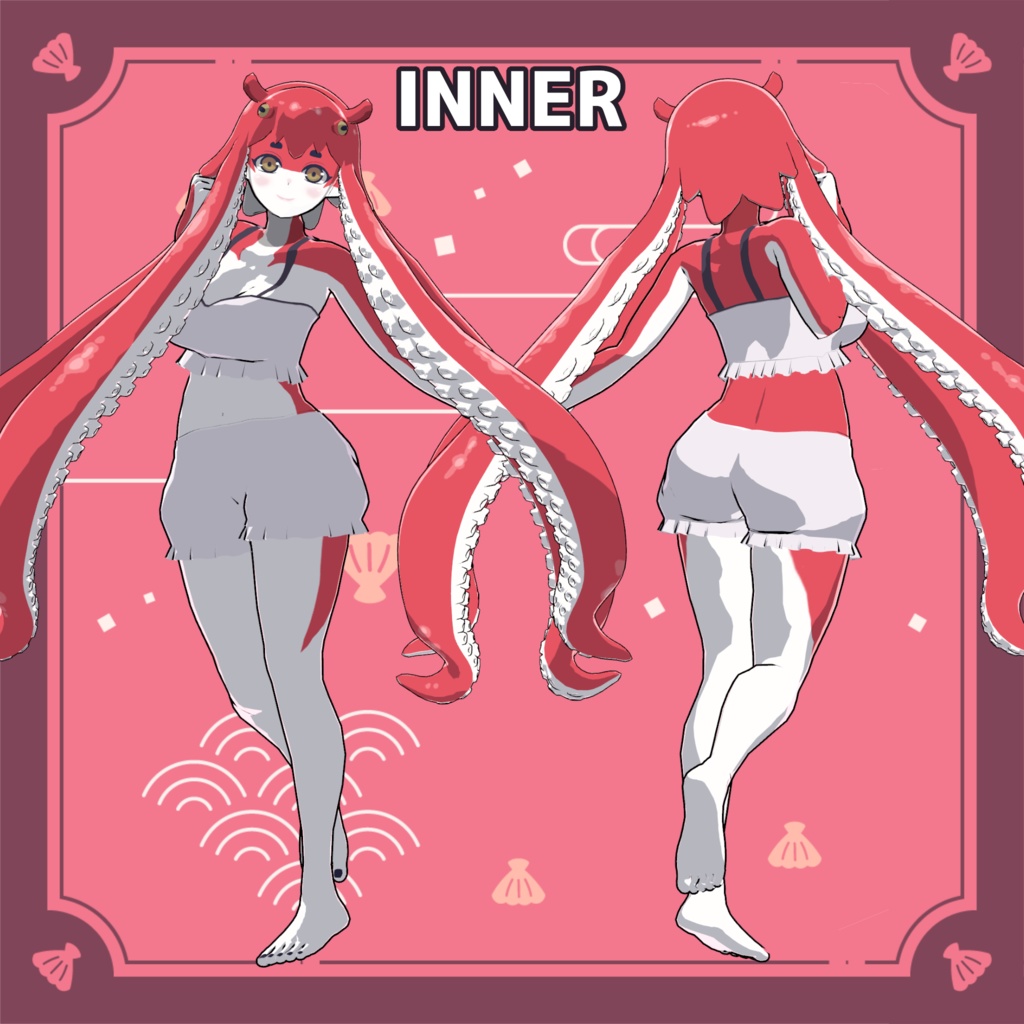 🐙VRC想定オリジナル3Dモデル「はっさく-Hassaku-」🐙