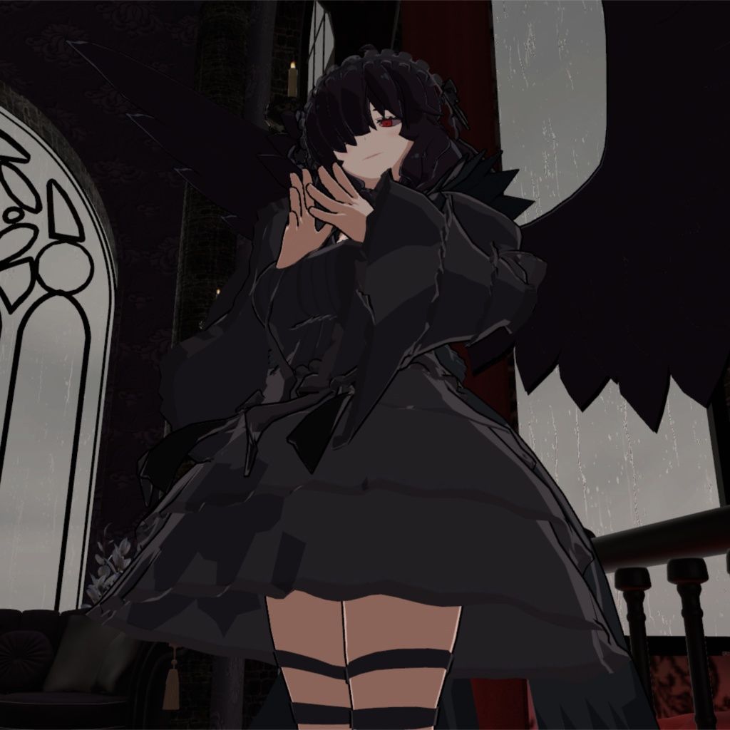 🐦⬛VRC想定オリジナル3Dモデル「きりこ-Kiriko-」🐦⬛