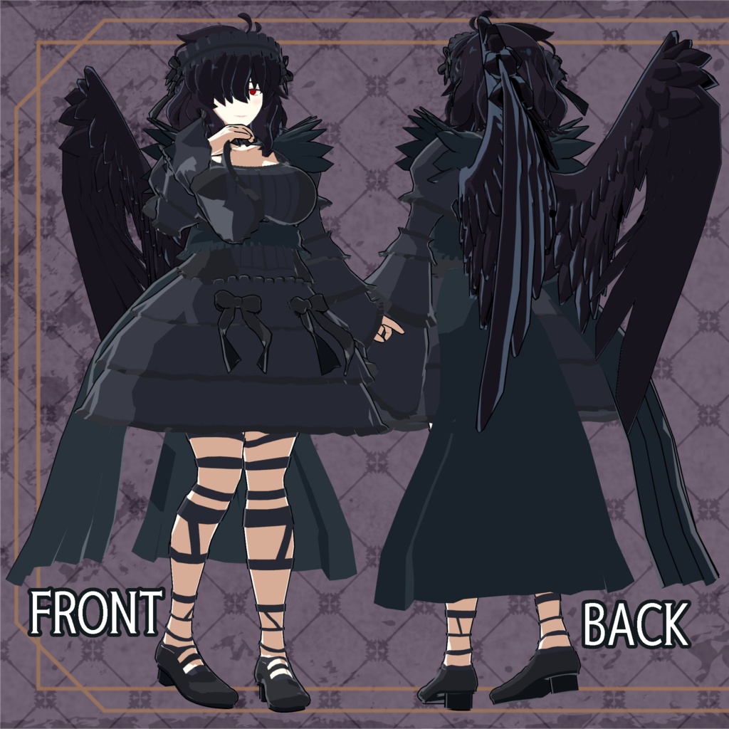 🐦⬛VRC想定オリジナル3Dモデル「きりこ-Kiriko-」🐦⬛