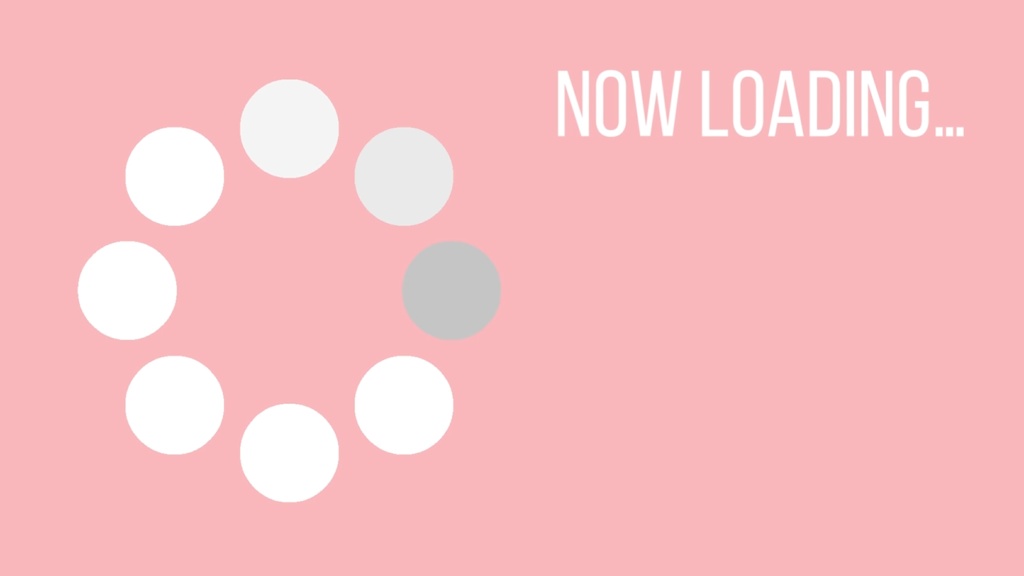 【配信素材】動くロード画面_ピンク【待機画面】