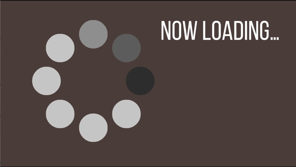 【配信素材】動くロード画面_こげ茶【待機画面】