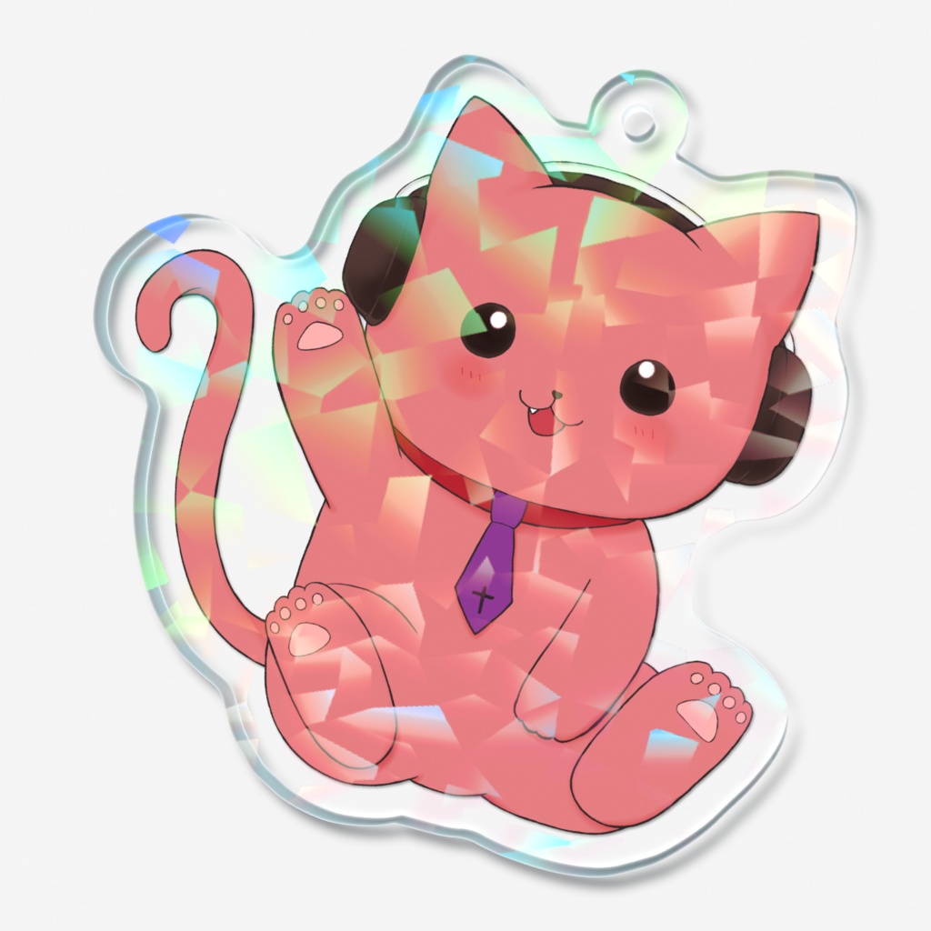 🐱よざねこ🐱ホログラムアクリルキーホルダー【よざきょぴ5周年記念グッズ】