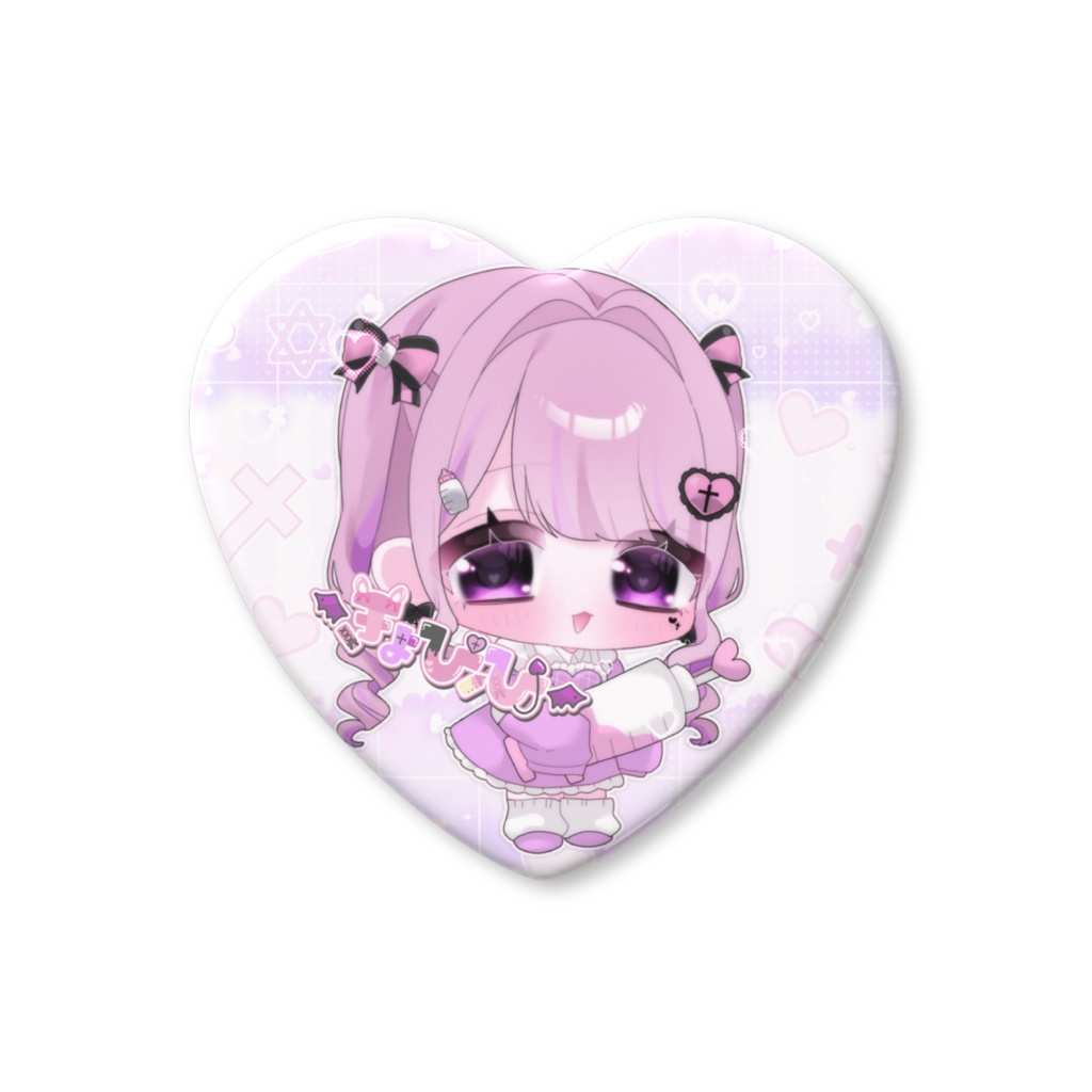 🎀ミニナースきょぴぴ🎀ハート型缶バッジ💗【よざきょぴ5周年記念グッズ】