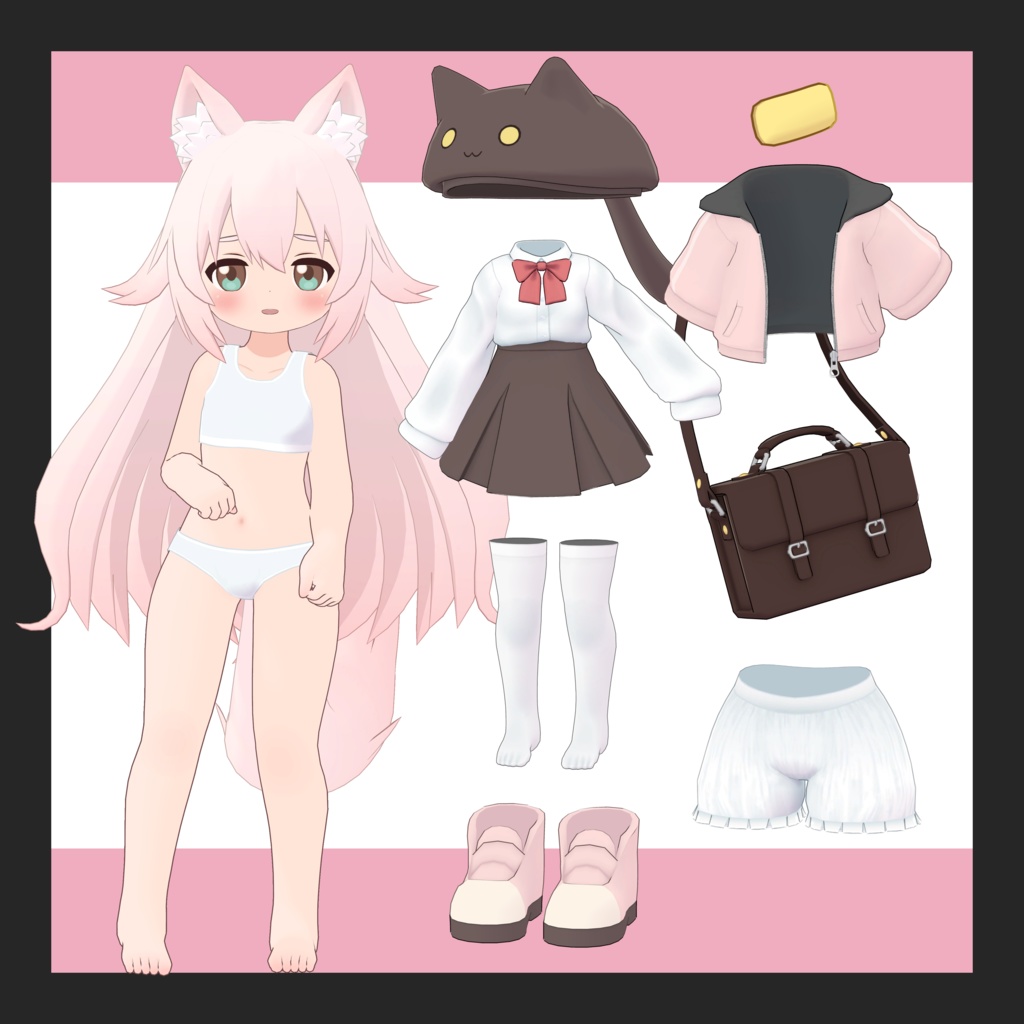 【無料】にゃも / Nyamo「オリジナル3Dモデル」