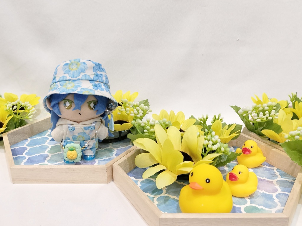 【10cm〜12cmぬい用】ʙʟᴜᴇ ғʟᴇᴜʀɪᴇ バケットハット