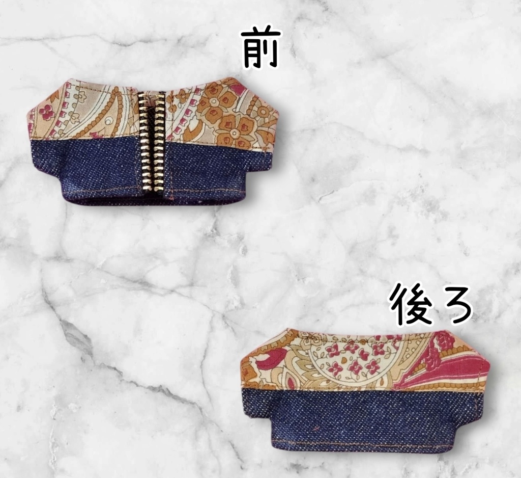 ペイズリー柄デニムジャケット
